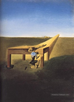 three women at the table by the lamp Painting - Myself at the Age of Ten When I Was the Grasshopper Child Salvador Dali